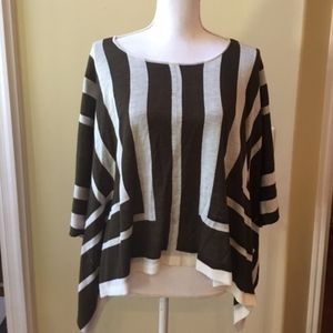 For Cynthia Button Back Poncho Cape Sweater